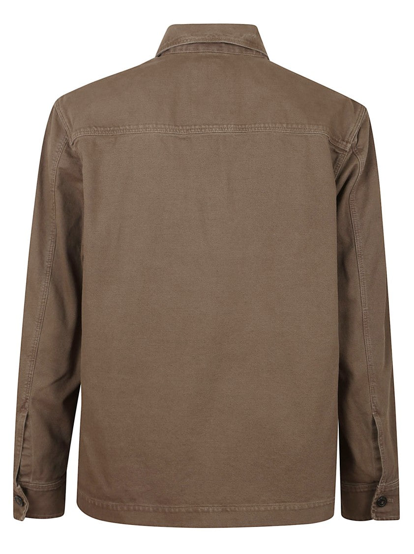 Baracuta Brown Cotton Overshirt With Button-Up Design