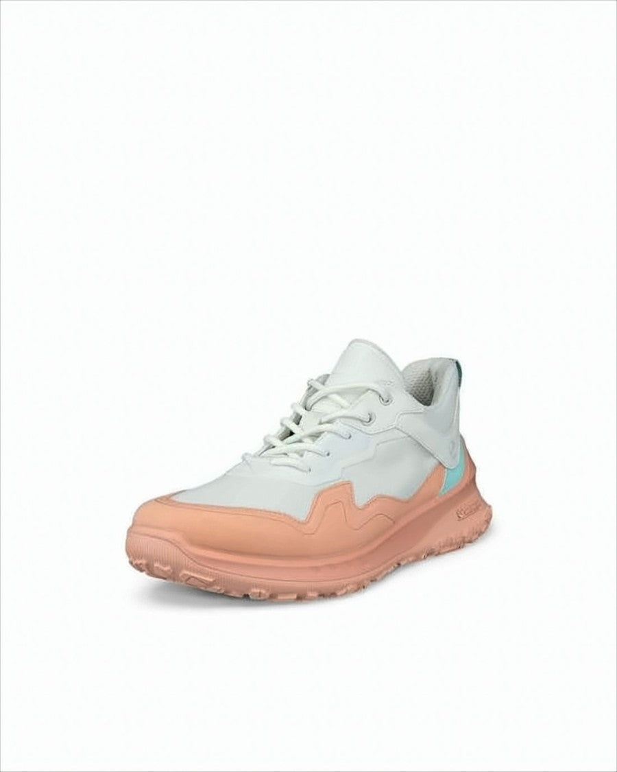 Ecco Recycled Polyester Sneakers With Peach Rubber Sole