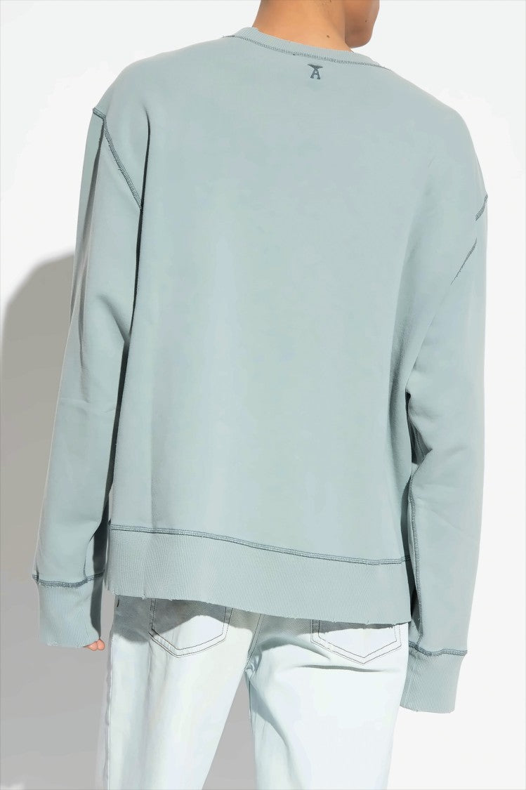 Ami Relaxed-Fit Cotton Sweatshirt With Subtle Logo Detailing