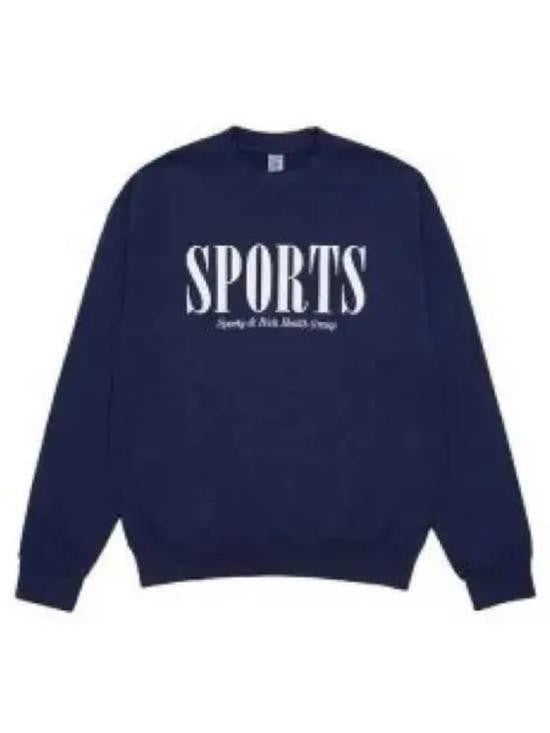 Sporty And Rich Long-Sleeved Crewneck Sweatshirt With Bold Logo Print