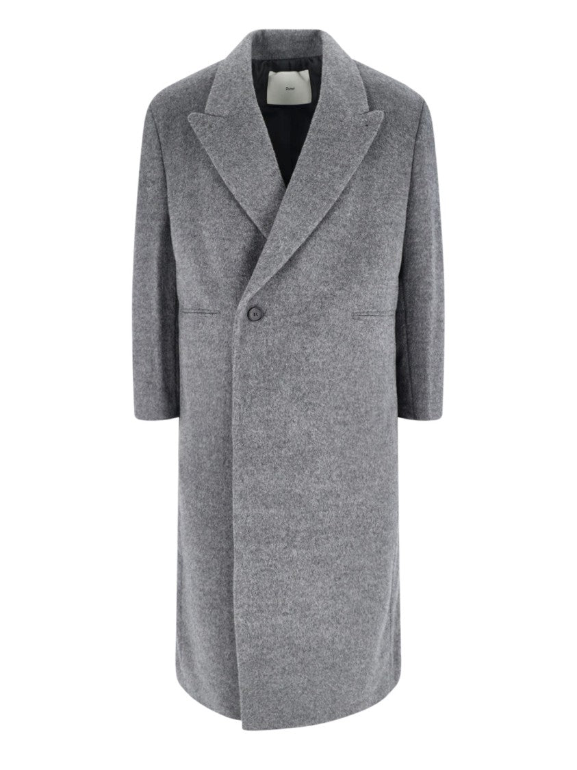 Dunst Single-Breasted Wool Coat – Grey