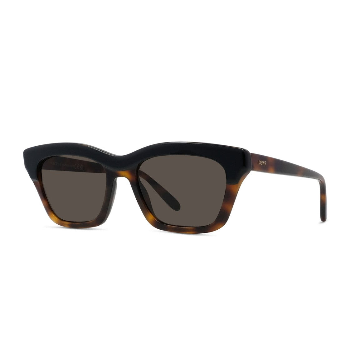 Loewe Havana Black Slim Bicolor Cat-Eye Sunglasses