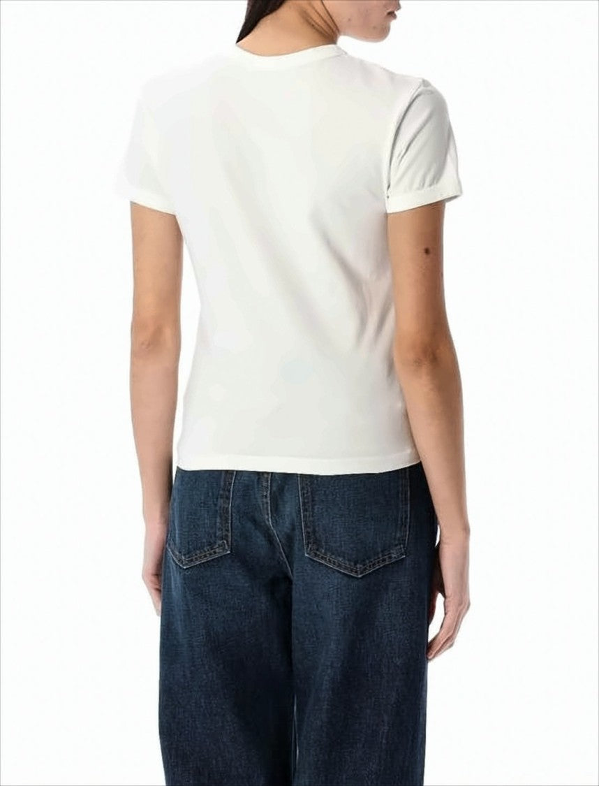 Acne Studios Fitted Cotton T-Shirt With Embossed Detail