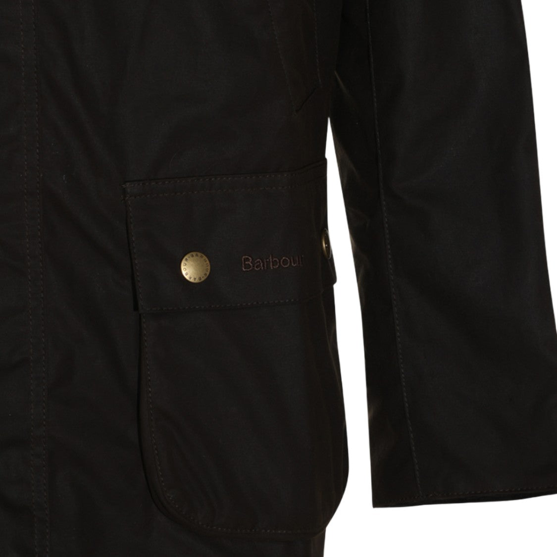 Barbour Straight Cut Jacket With Corduroy Collar