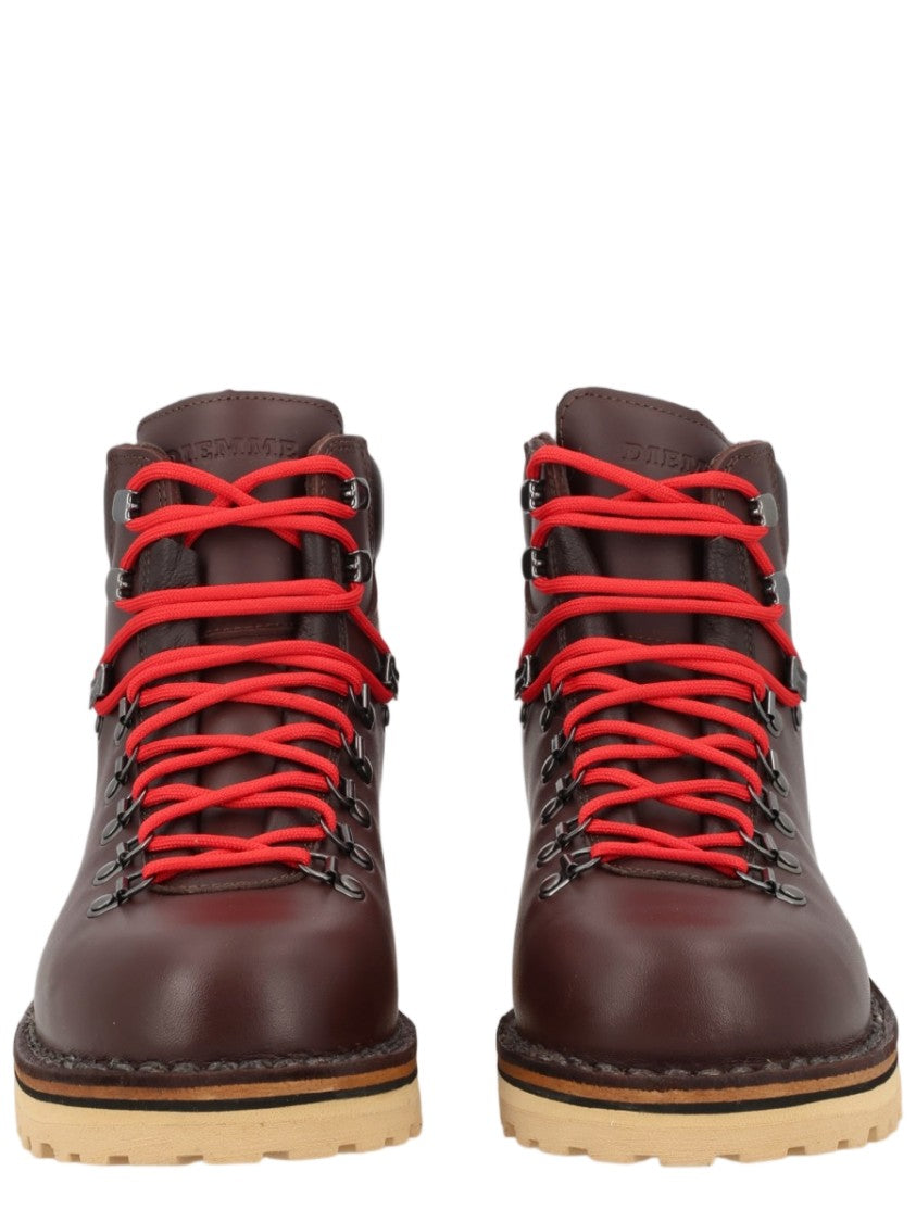 Diemme Brown Red-Laces Rugged Leather Boots