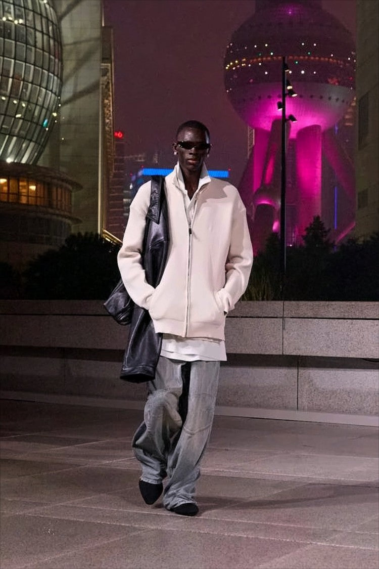 Balenciaga Wide-Leg Denim Pants With Drawstring And Vintage Wash