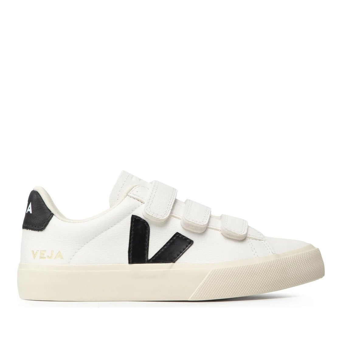 Veja White Recife Leather Velcro Sneakers