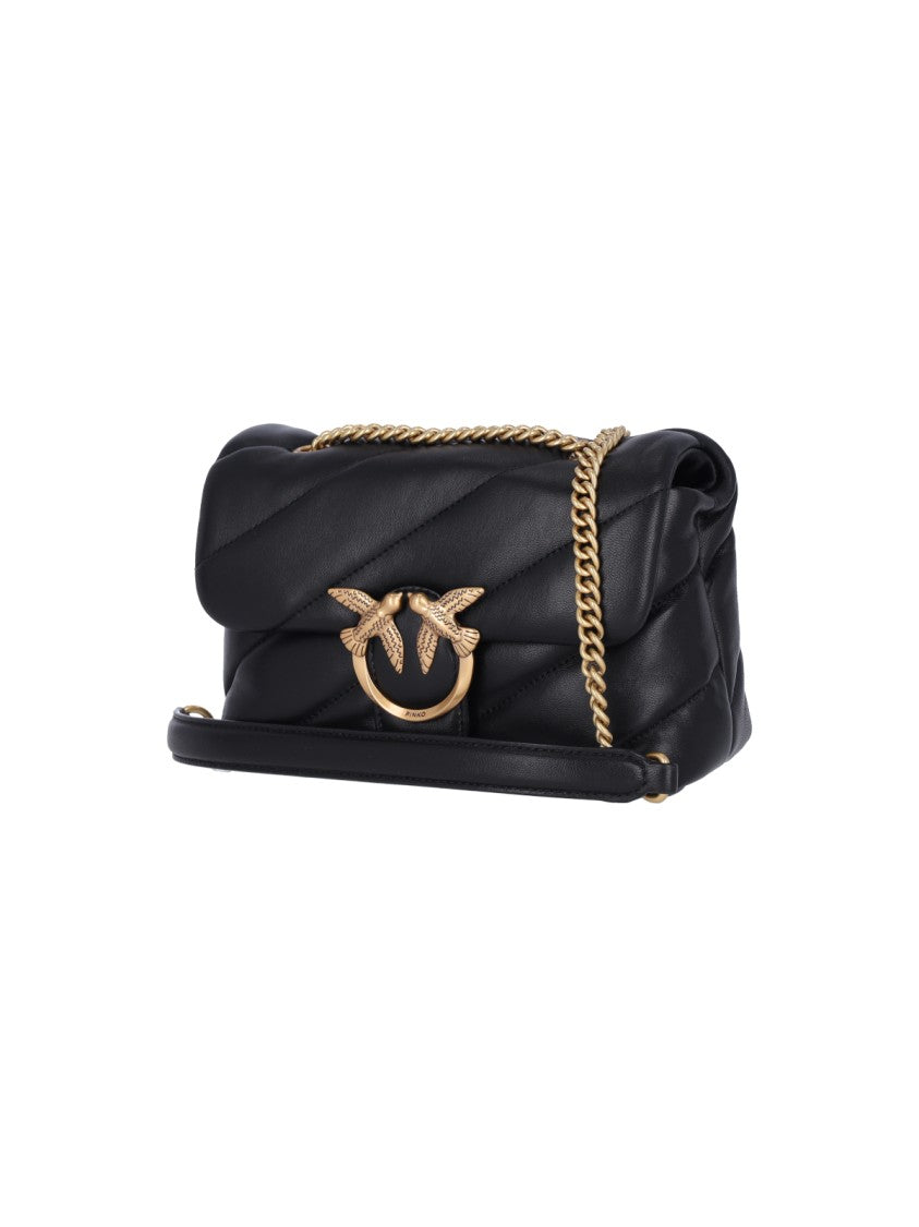 Pinko Mini Shoulder Bag With Diagonal Quilting