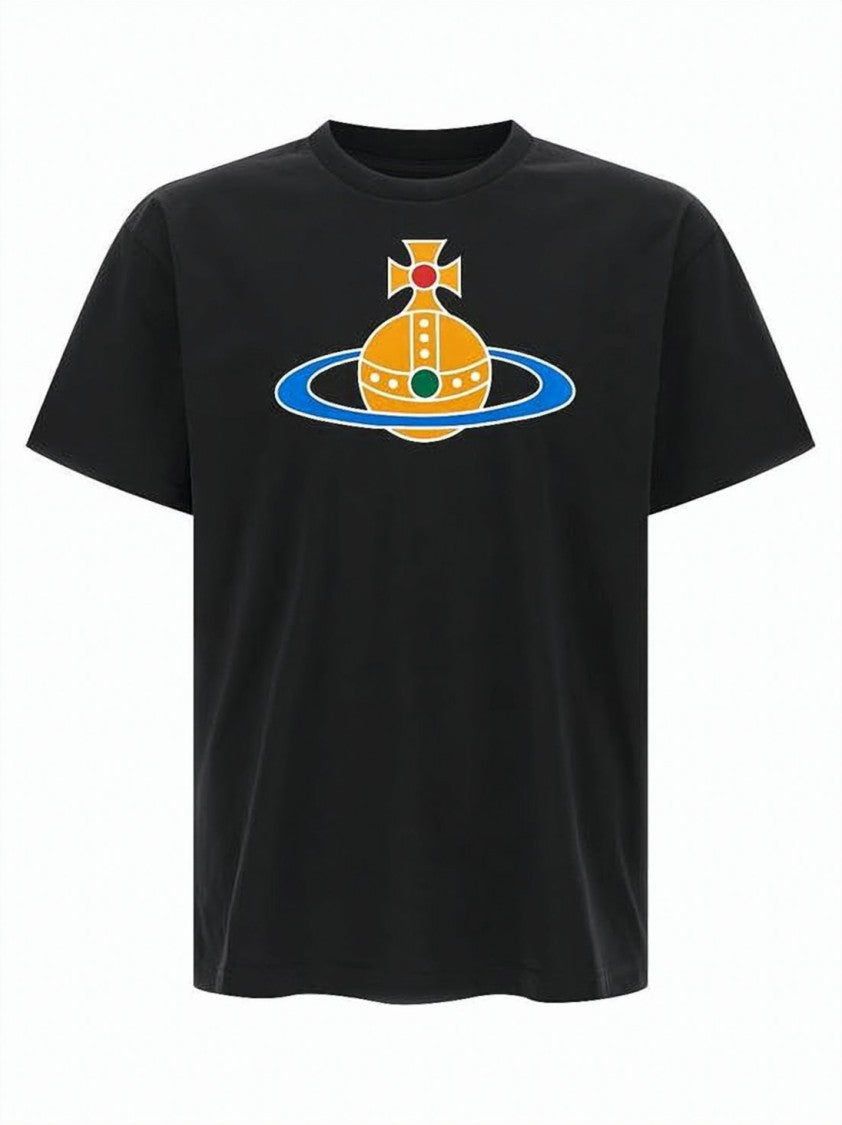 Vivienne Westwood Short-Sleeve Cotton T-Shirt With Colorful Emblem
