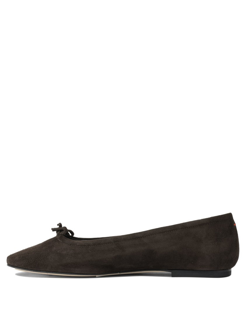 Aeydē Pointed Toe Suede Leather Ballerinas