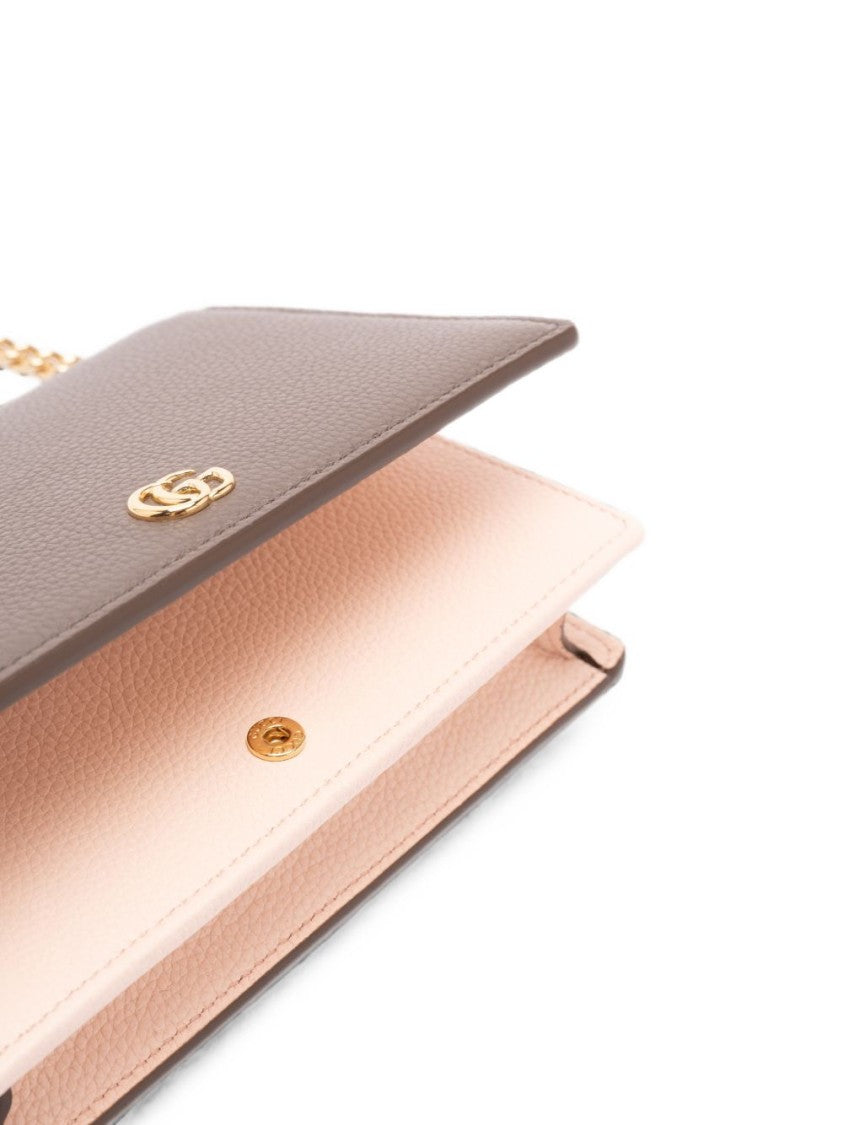 Gucci Pebbled Leather Gold-Tone Accent Shoulder Bag
