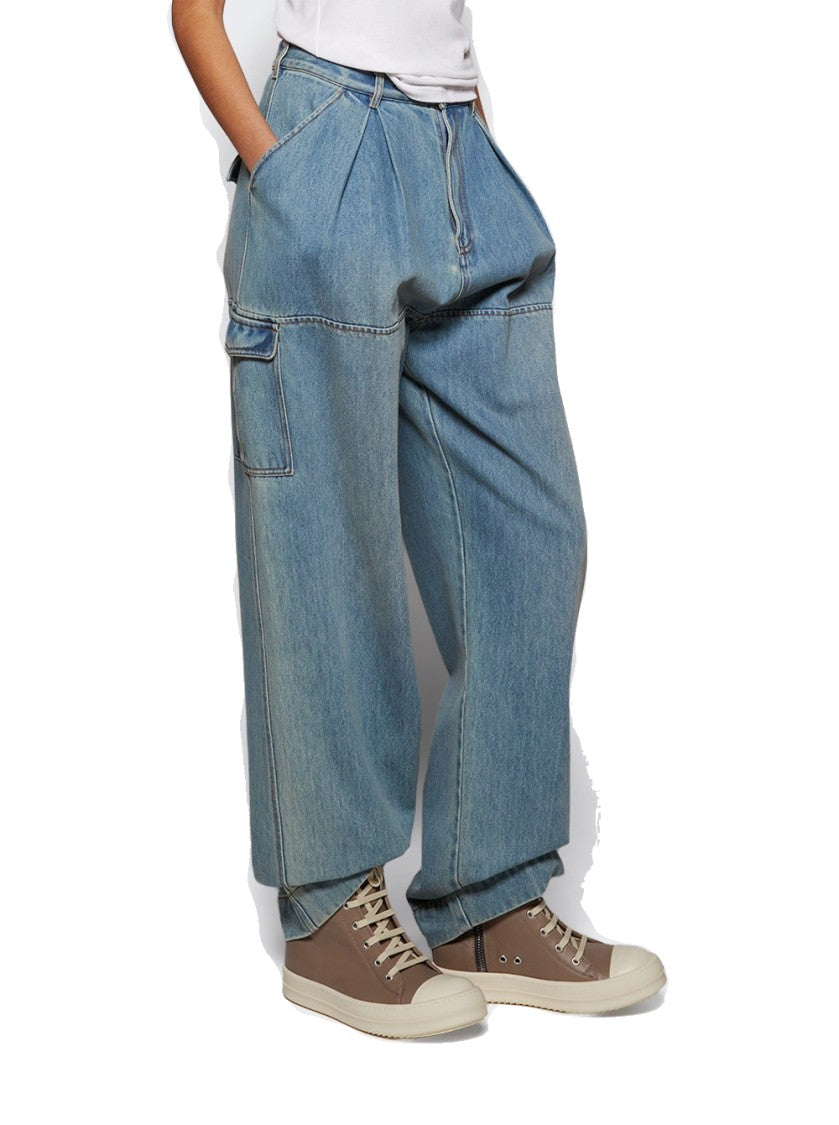 Rick Owens Hollywood High Top Sneakers Flesh And Milk