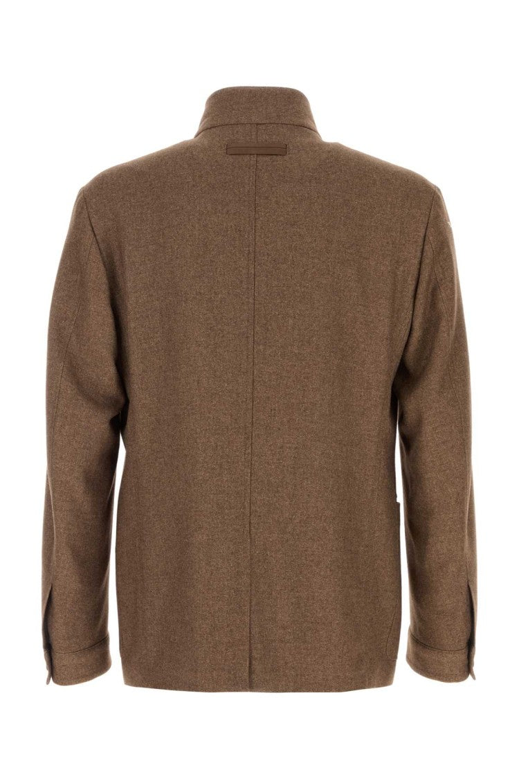 Zegna Chocolate Wool Blend Blazer