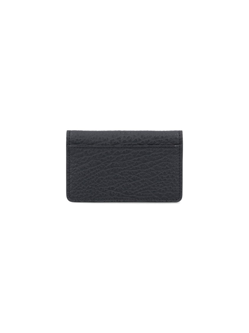 Maison Margiela Textured Leather Wallet With Subtle Stitch Accents