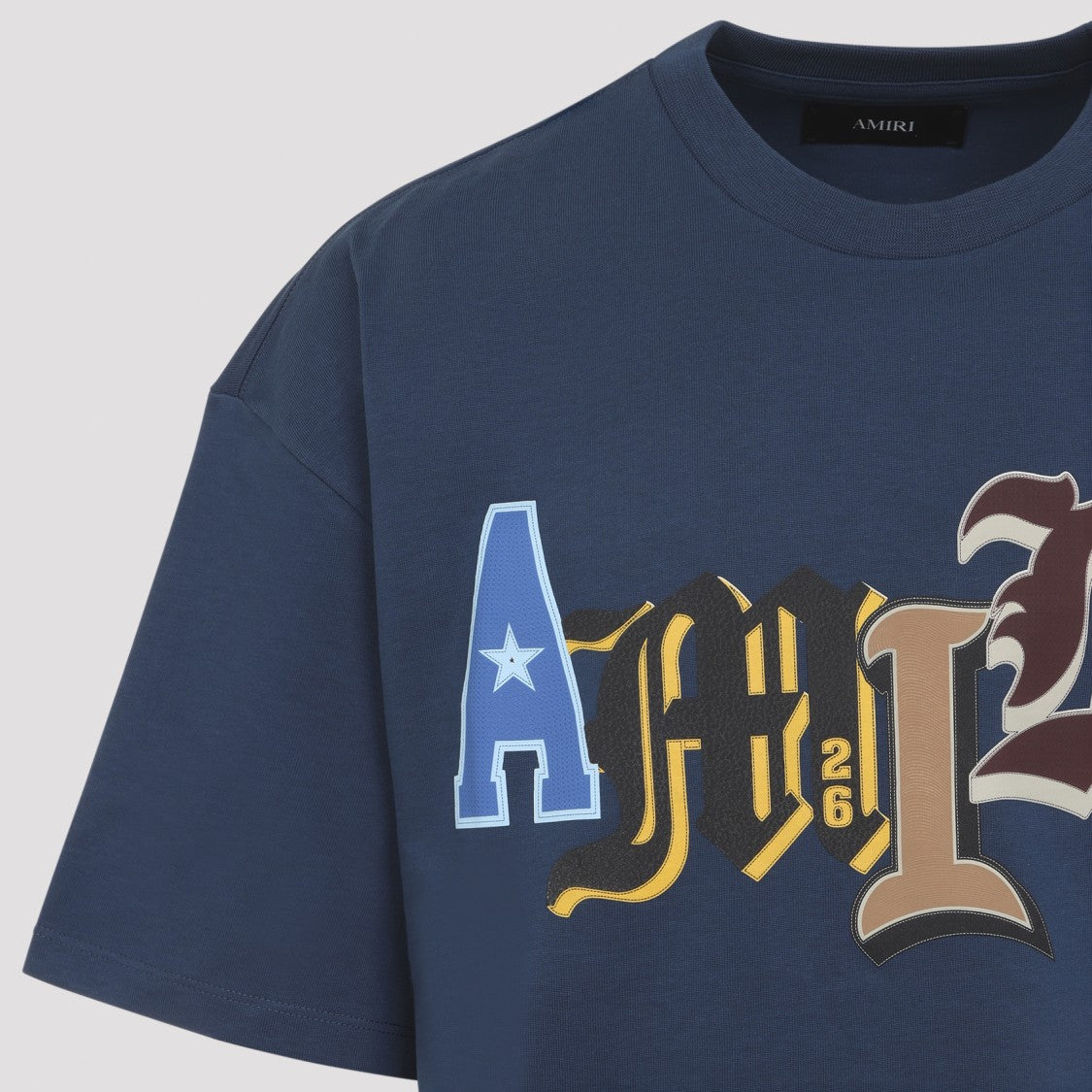 Amiri Relaxed Fit Graphic Printed T-Shirt In Deep Blue