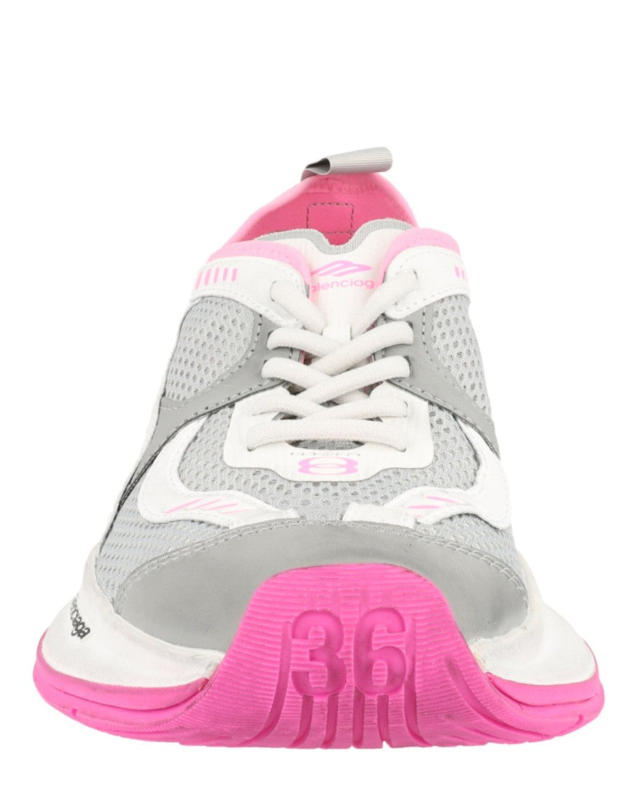 Balenciaga Dynamic Grey Low-Top Sneakers With Vibrant Accents