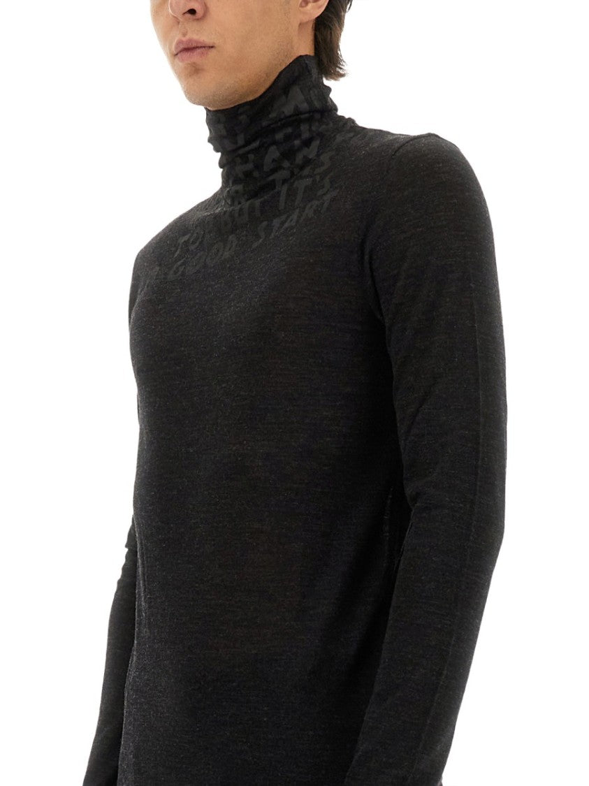 Mm6 By Maison Margiela Slim-Fit Turtleneck Sweater In Textured Wool