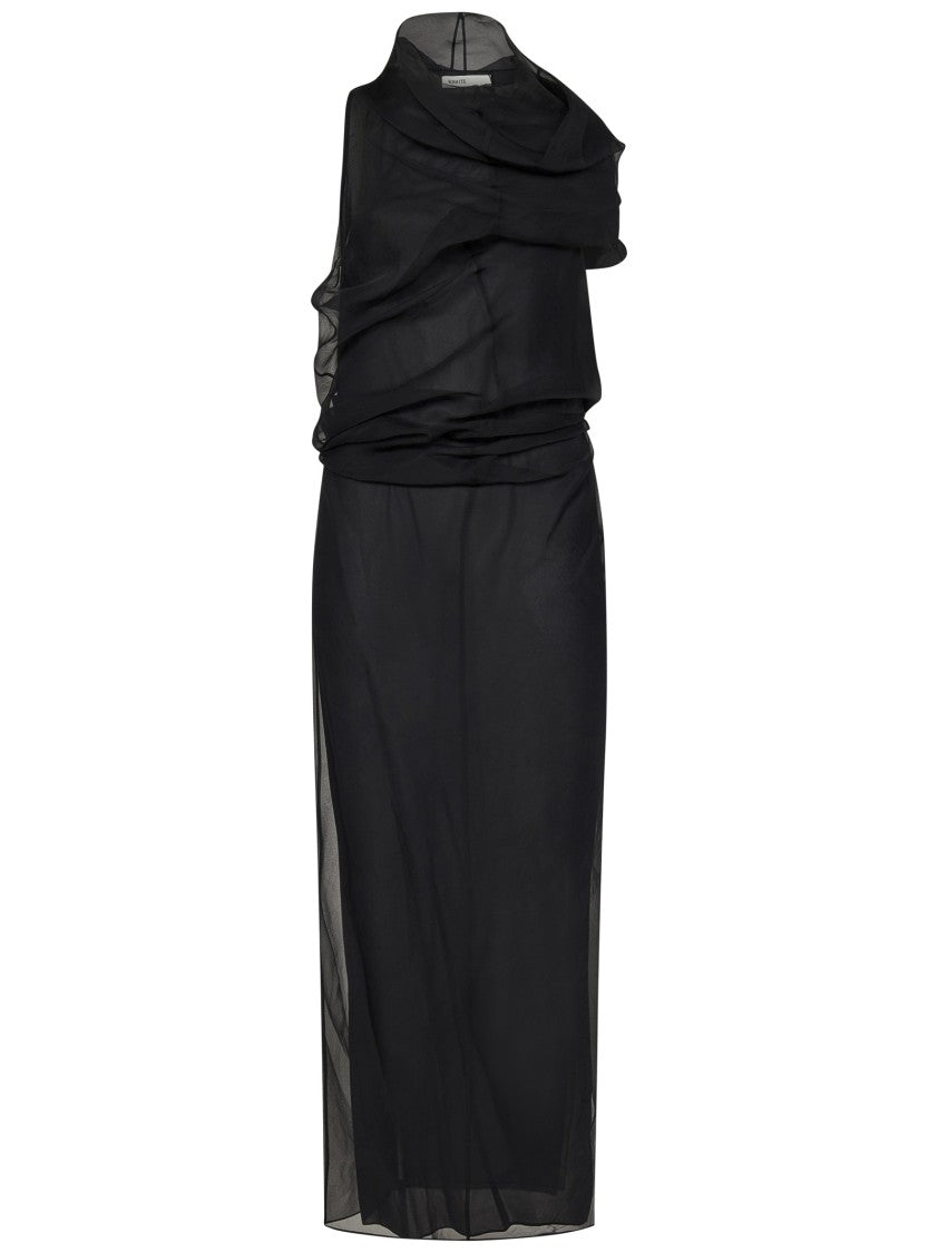 Khaite Draped Silk Evening Dress With Flattering Silhouette