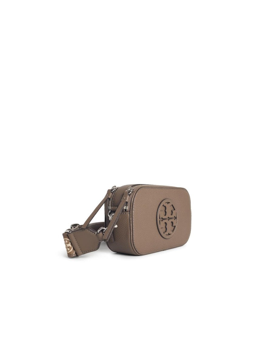 Tory Burch 'Miller' Mini Shoulder Bag In Brown Leather