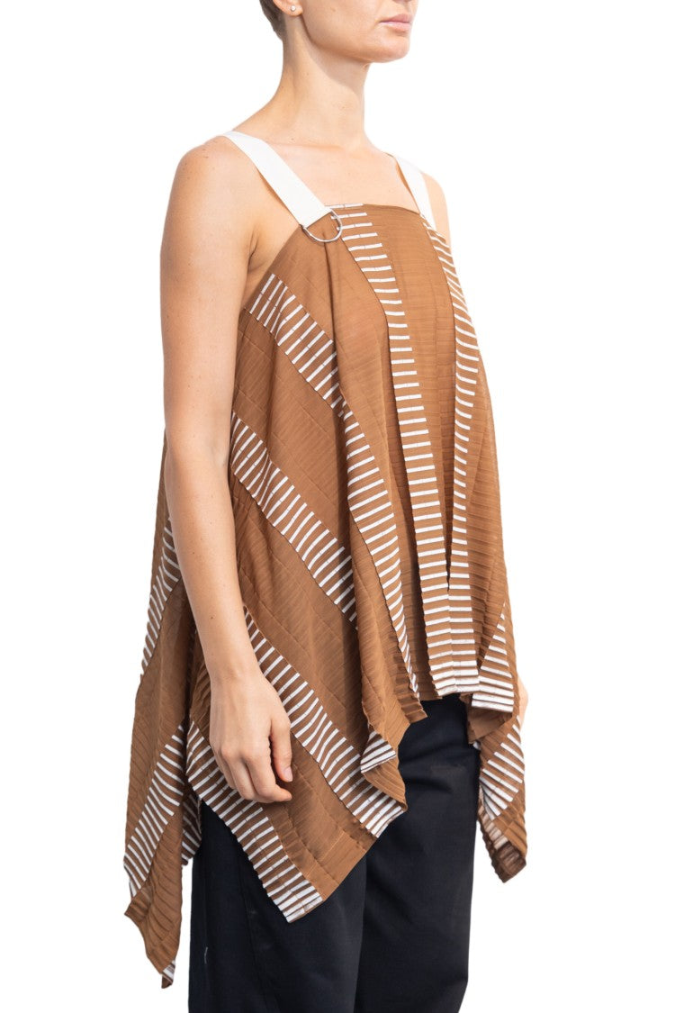 Pier Antonio Gaspari Pleated Metal Accent Asymmetrical Over Top