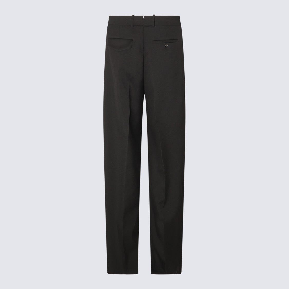 Alexander Mcqueen Tailored Black Trousers With Straight Leg And Refined Detailing