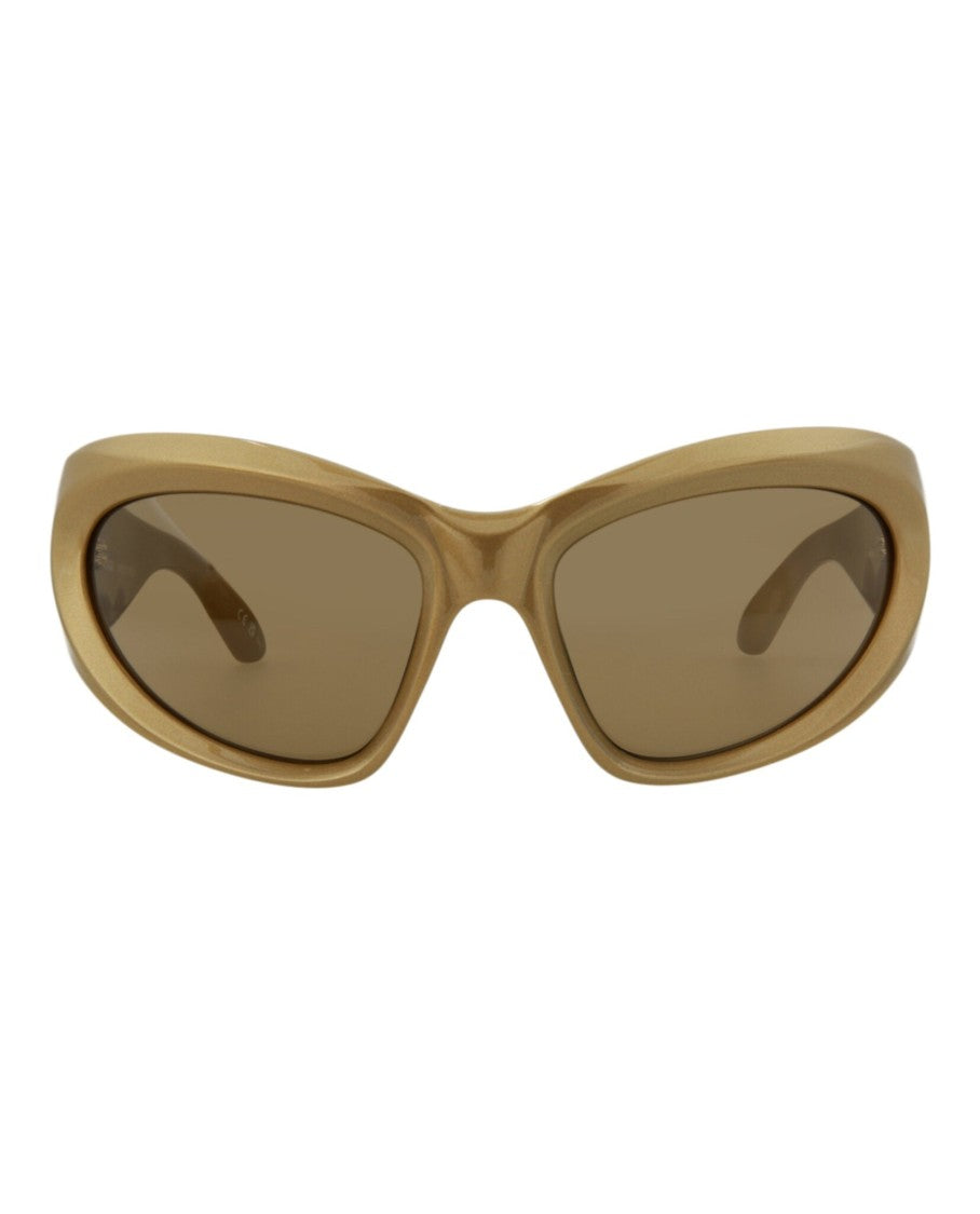 Balenciaga Shield-Frame Bio Injection Sunglasses With Saddle Nose Bridge