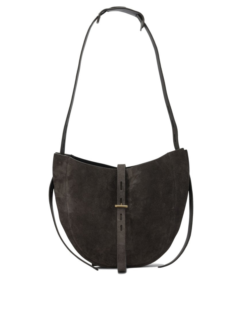 Minobossi Crescent-Shaped Crossbody Bag In Soft Calfskin
