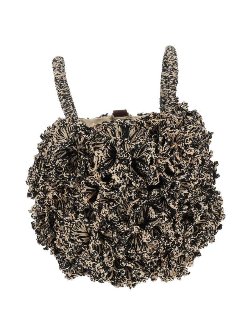Ibeliv Coral Tiga Textured Raffia Tote Bag
