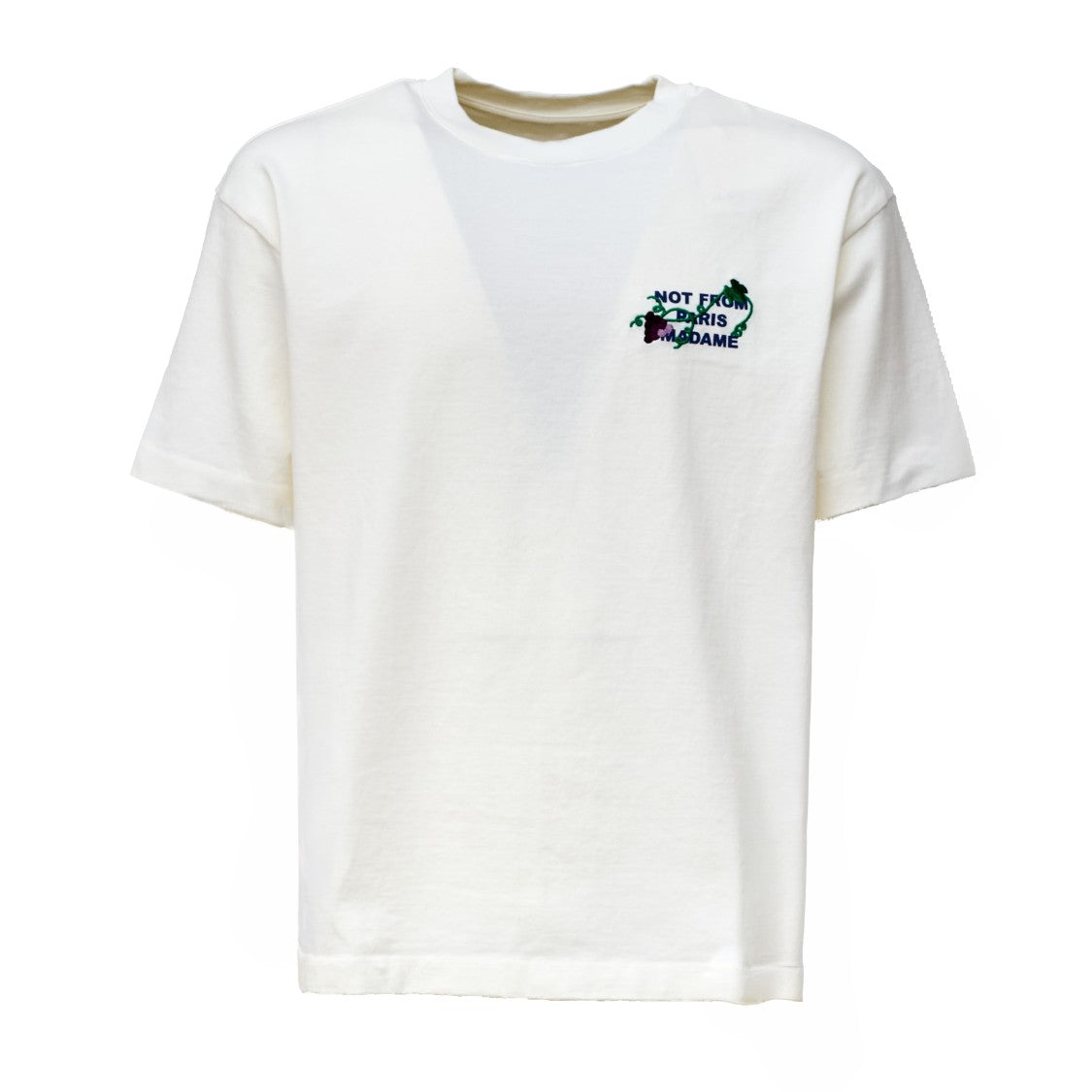 Drôle De Monsieur Vine Embroidered Heavy Jersey T-Shirt