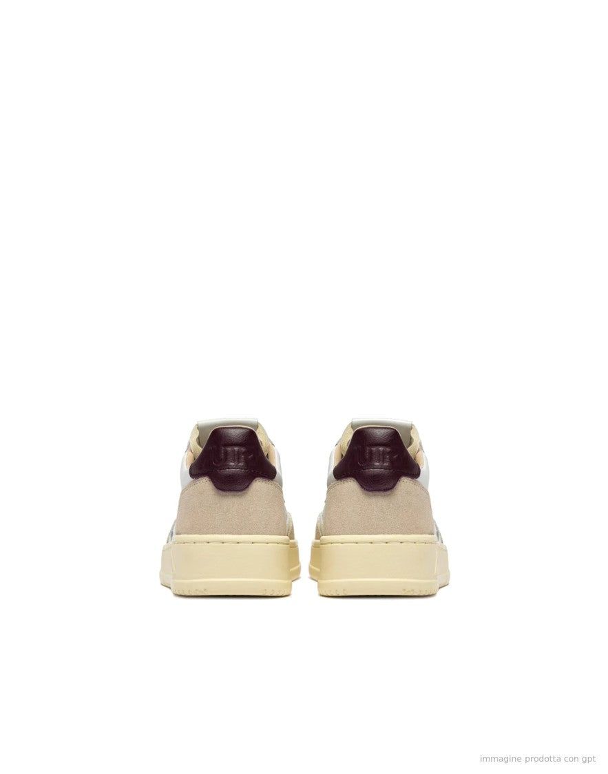Autry White Leather Suede Medalist Sneakers