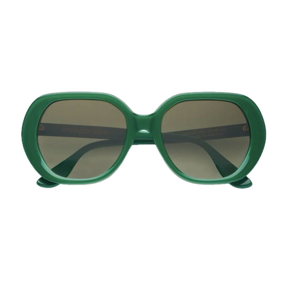 Emmanuelle Khanh Orphee Oversized Rounded Sunglasses In Bright Green Acetate