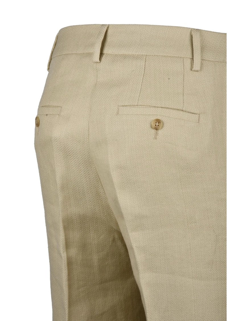 Max Mara Agape Trousers Cotton Linen - Beige