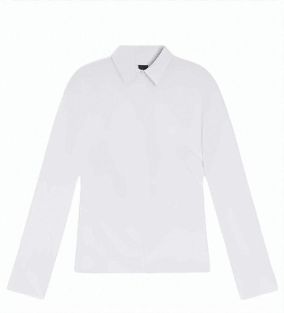 Boss White Burbel Cotton Long Sleeve Shirt