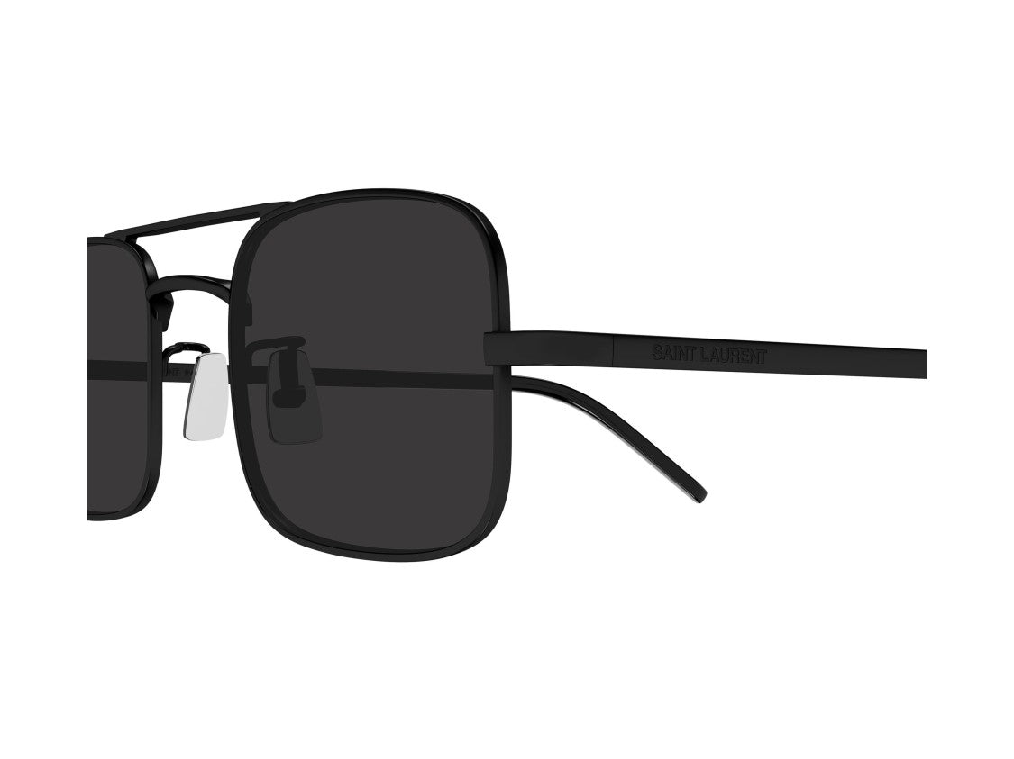 Saint Laurent Black Sl 331 Double Bridge Matte Square Sunglasses