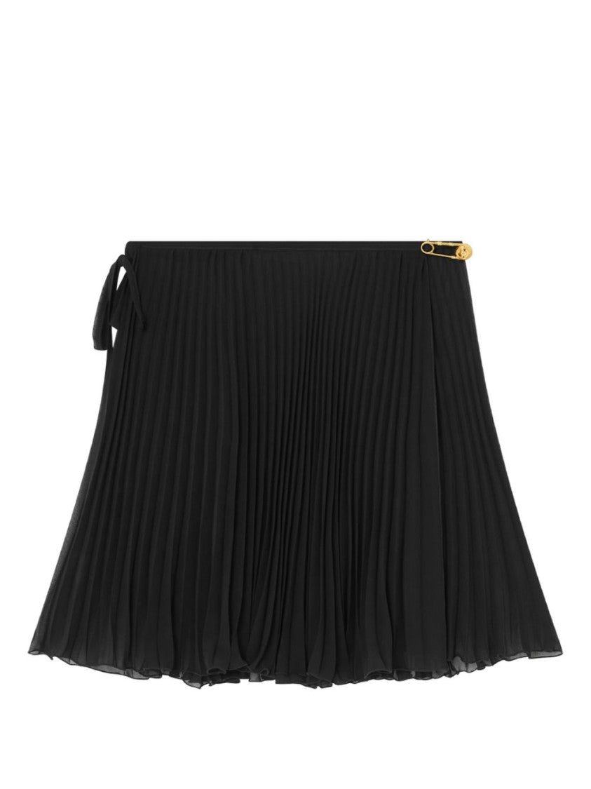 Versace Pleated Mini Skirt With Sheer Fabric