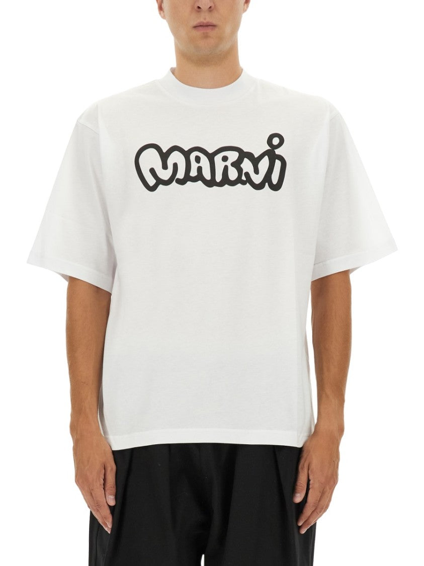 Marni Graphic Print Crew Neck T-Shirt
