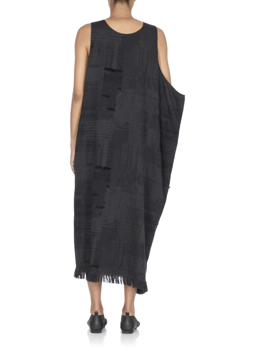 Y's Textured Hem Sleeveless Cotton Dress