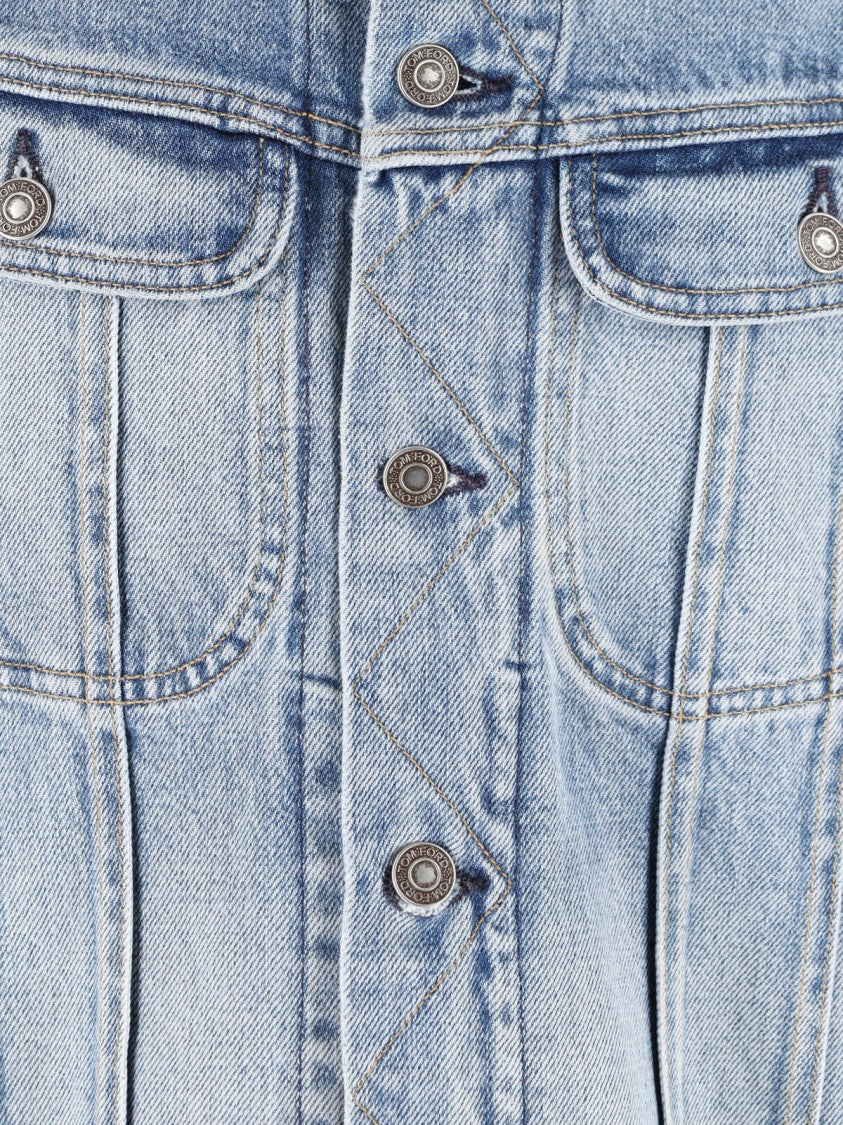 Tom Ford Light Wash Tailored Cropped Denim Jacket