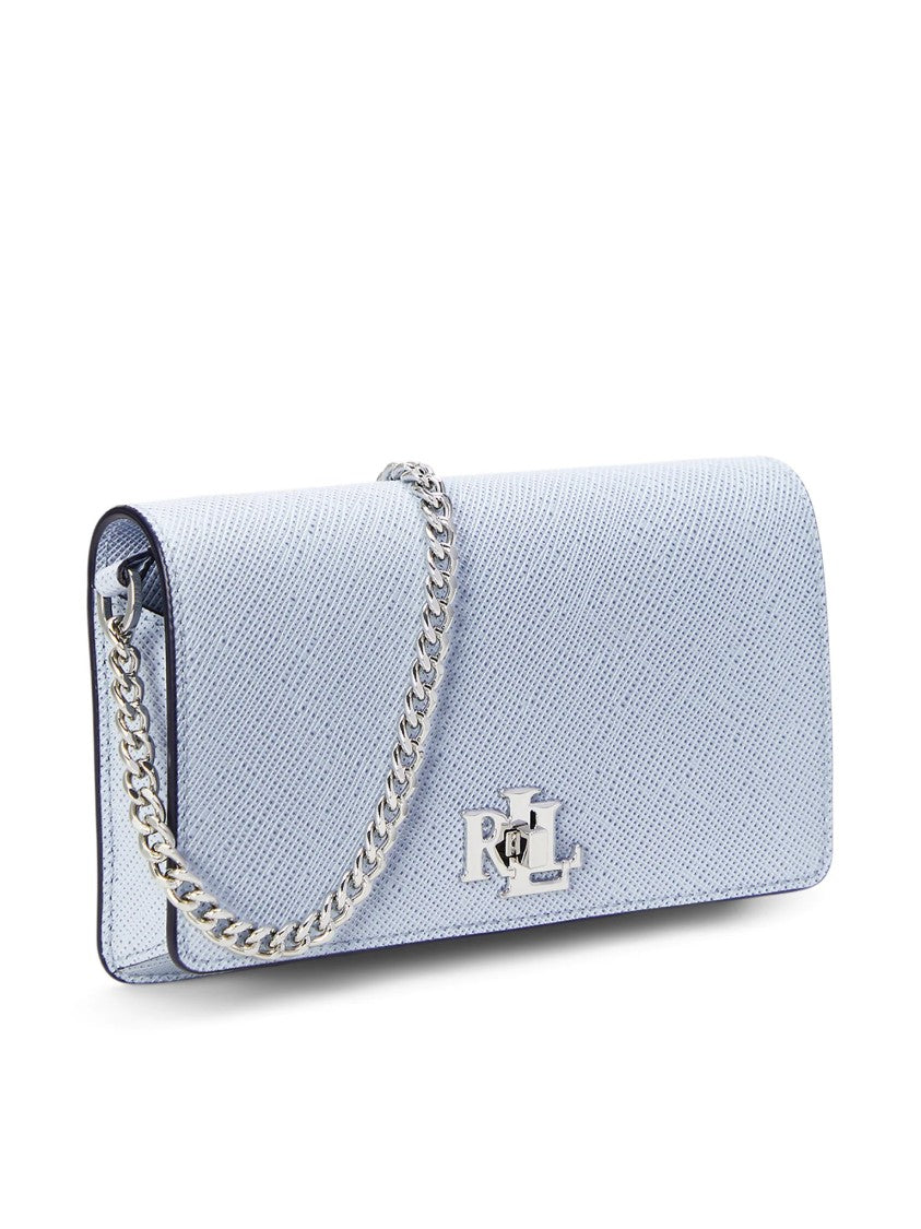 Lauren Ralph Lauren Textured Light Blue Clutch Bag