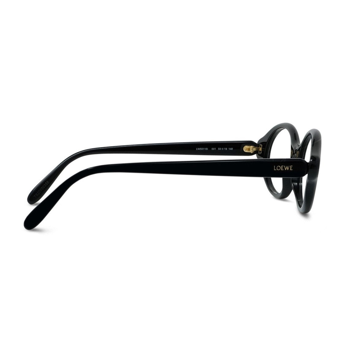 Loewe Black Slim Acetate Oval Sunglasses