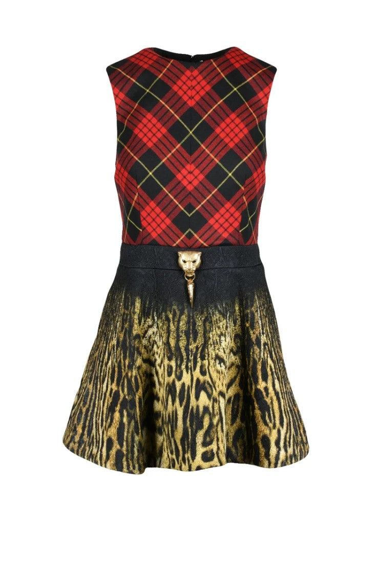 Roberto Cavalli Short Dress Wool - Multicolor