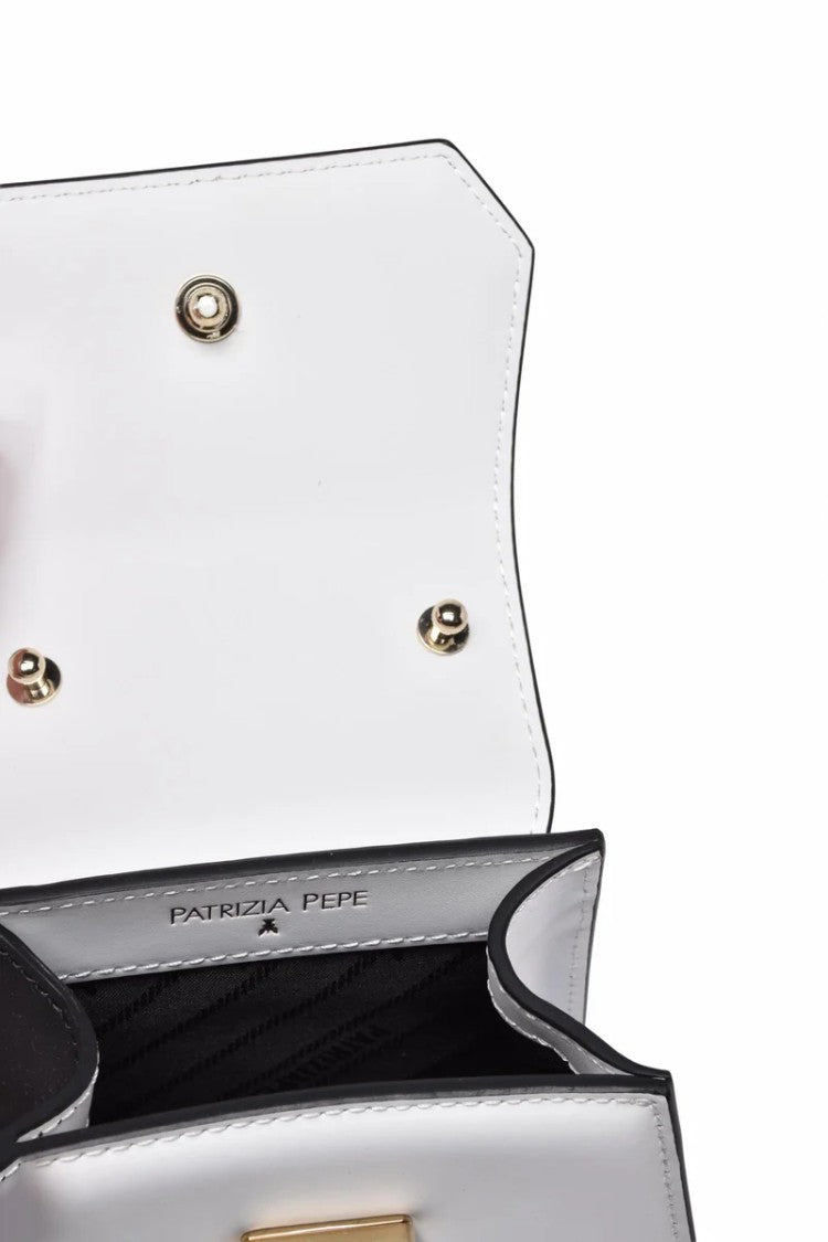 Patrizia Pepe Mini Shoulder Bag Leather - White