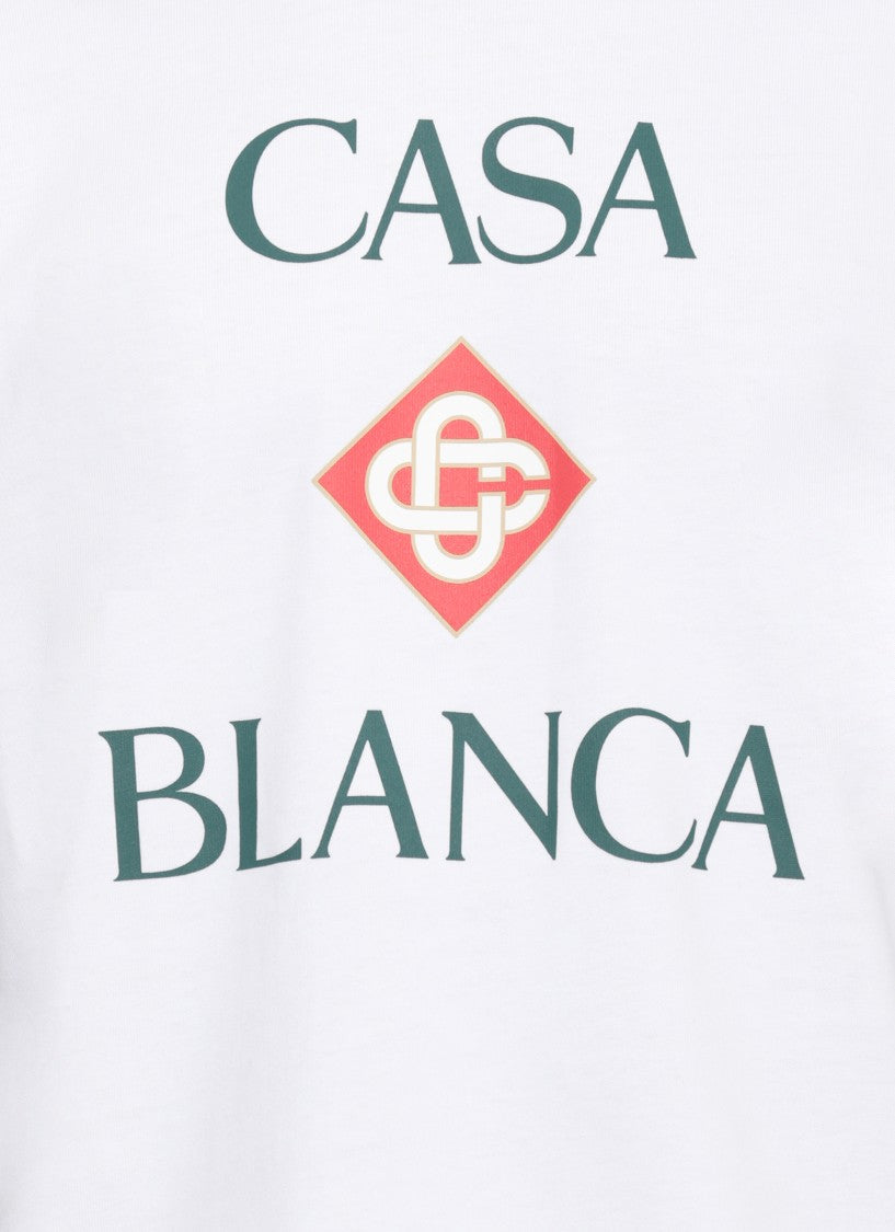 Casablanca White Classic Stacked Logo T-Shirt