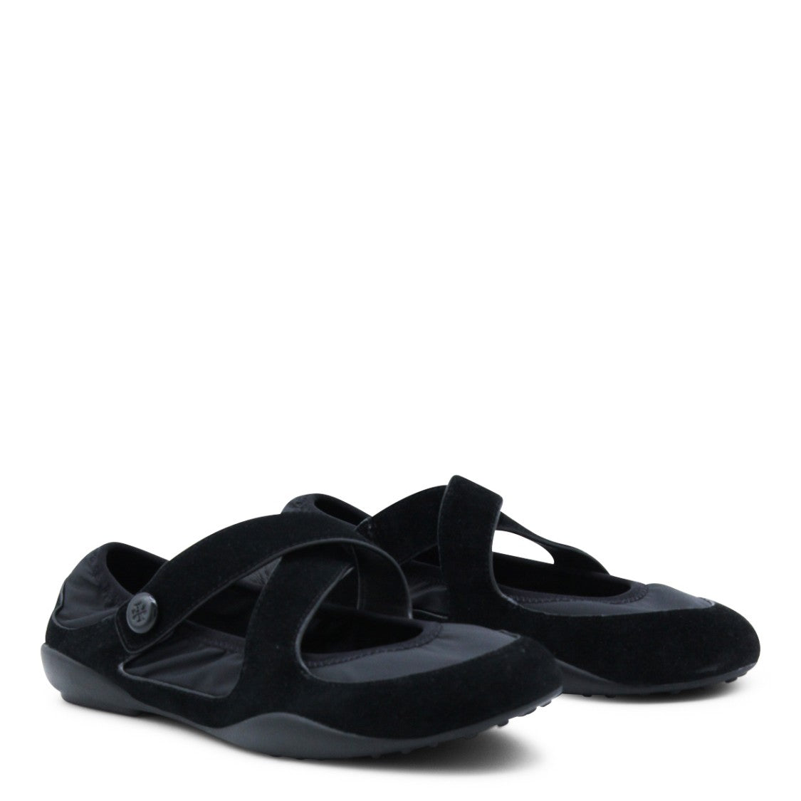 Tory Burch Matte Black Rounded Toe Flats