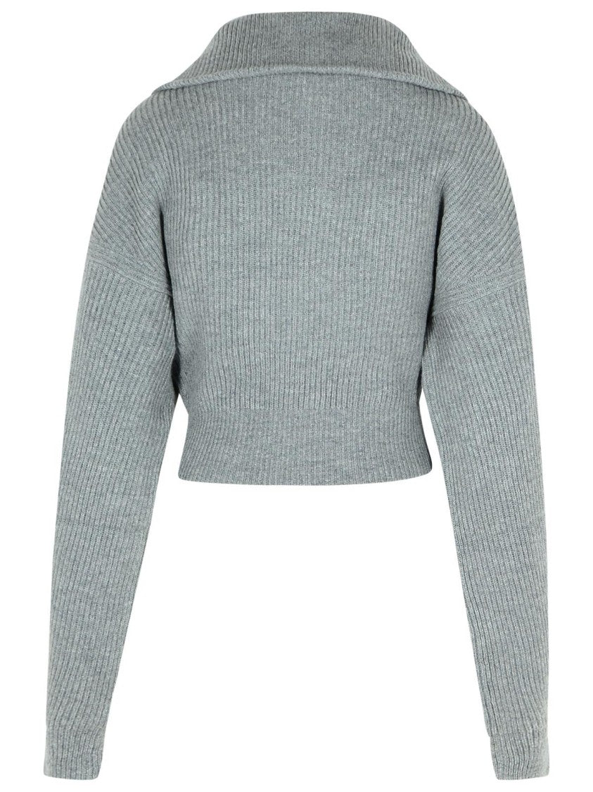 Sportmax Calipso' Medium Grey Cashmere Blend Cardigan
