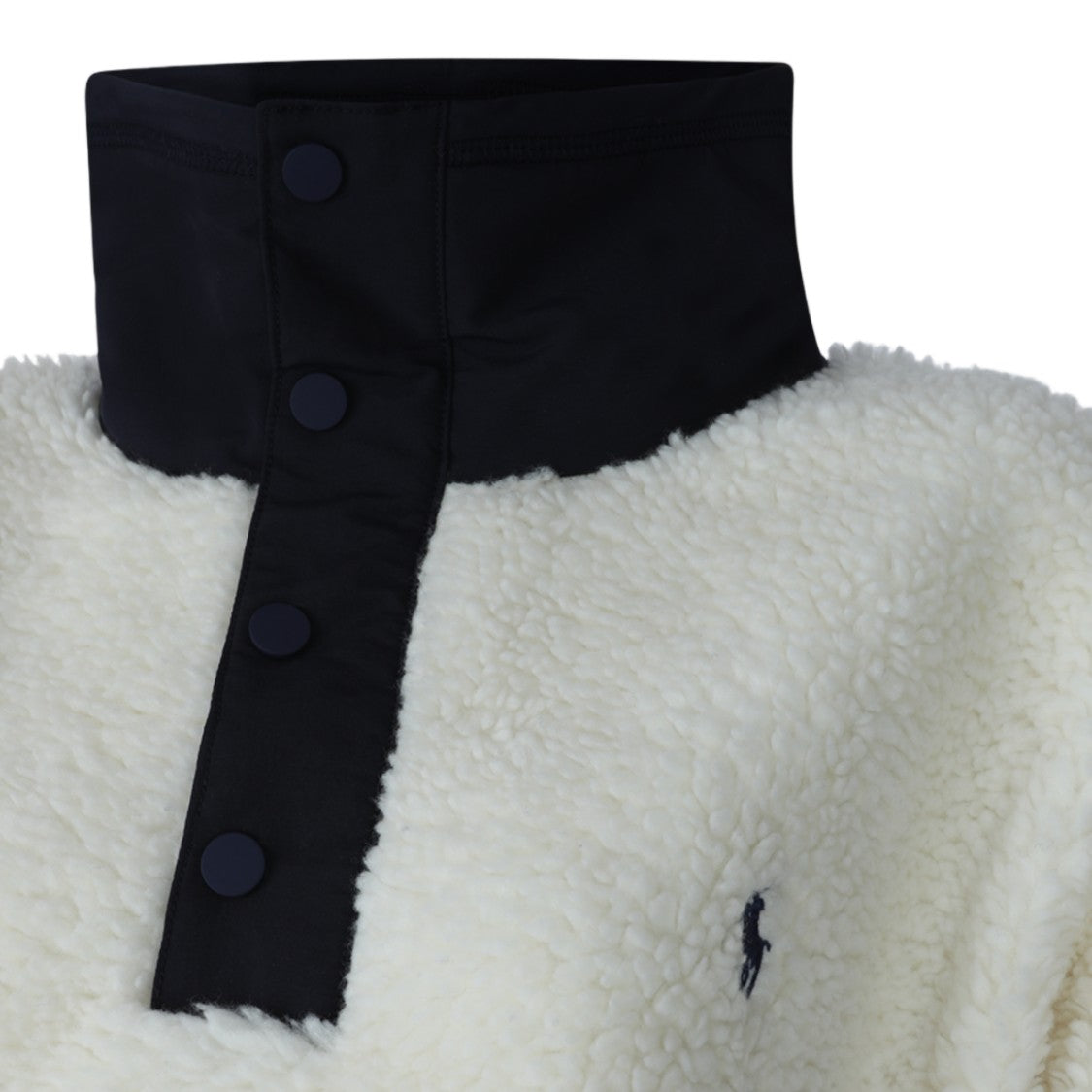 Polo Ralph Lauren Plush Off-White Knit Sweater With Teddy Bear Graphic