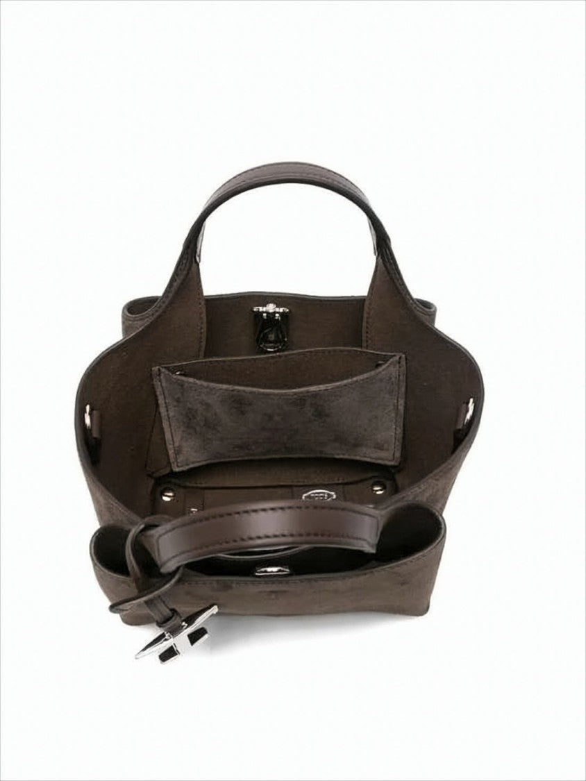 Tod's Compact Suede Calf Leather Tote Bag