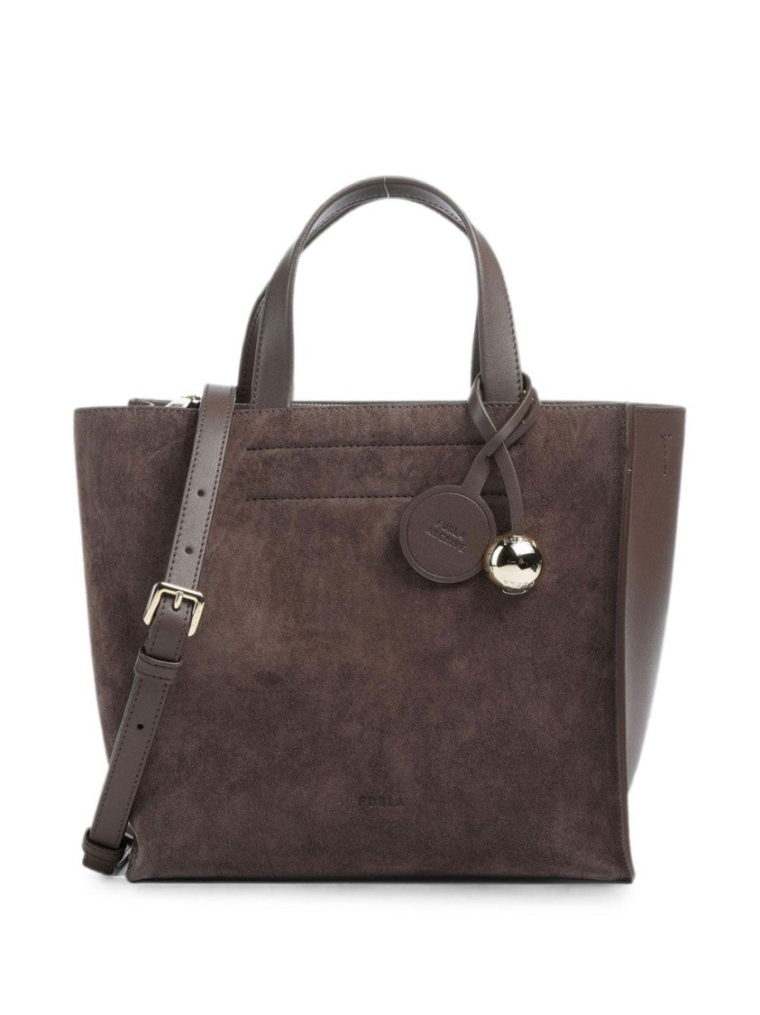 Furla Smooth Suede Leather Structured Handbag