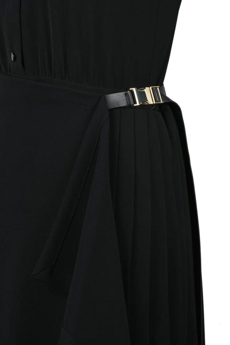 Max Mara Demetra Knee-Length Dress Double Skirt - Black