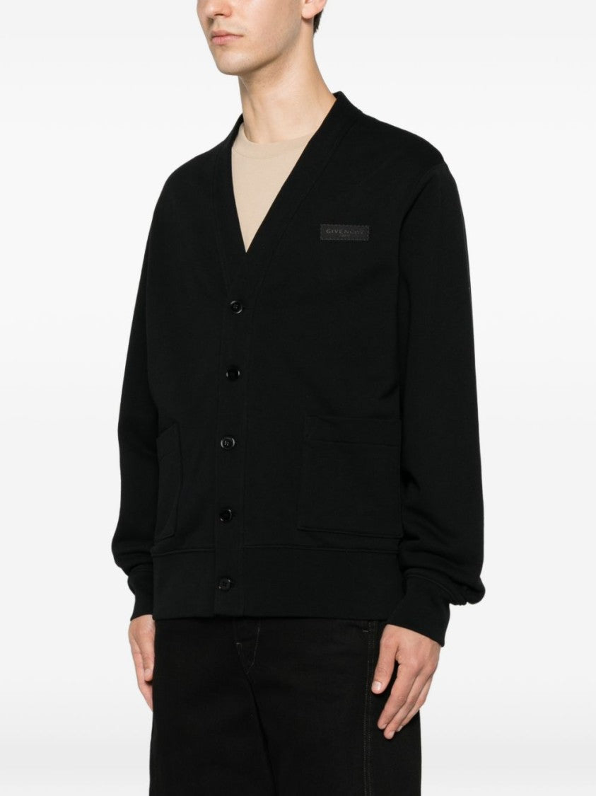Givenchy Black V-Neck Button-Down Cardigan